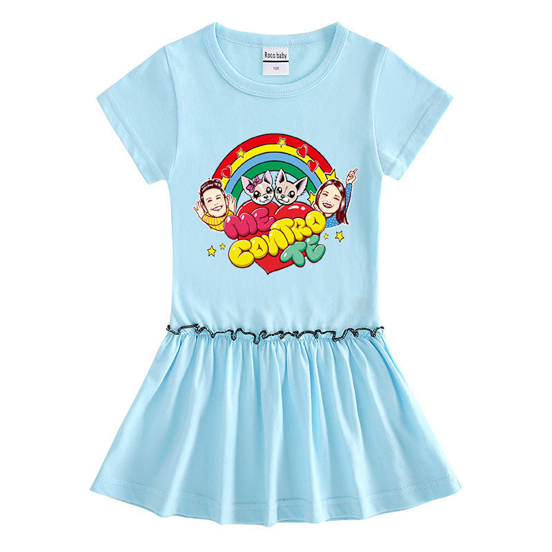 Cotton short sleeved dress for baby
