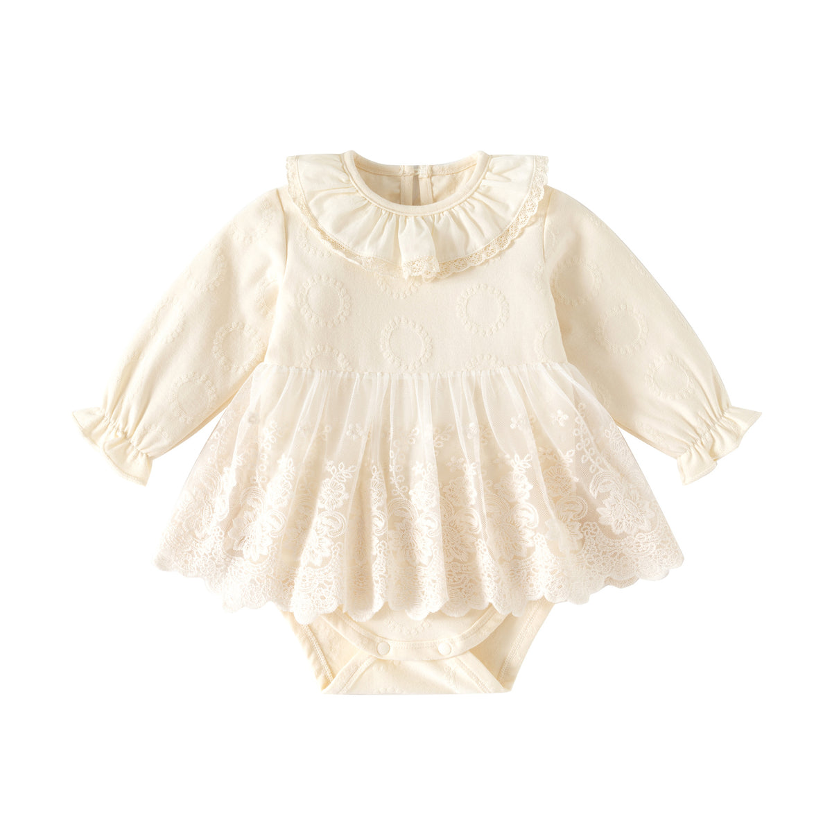 Cute Lace Ruffled Collar Baby Girl Romper Dress