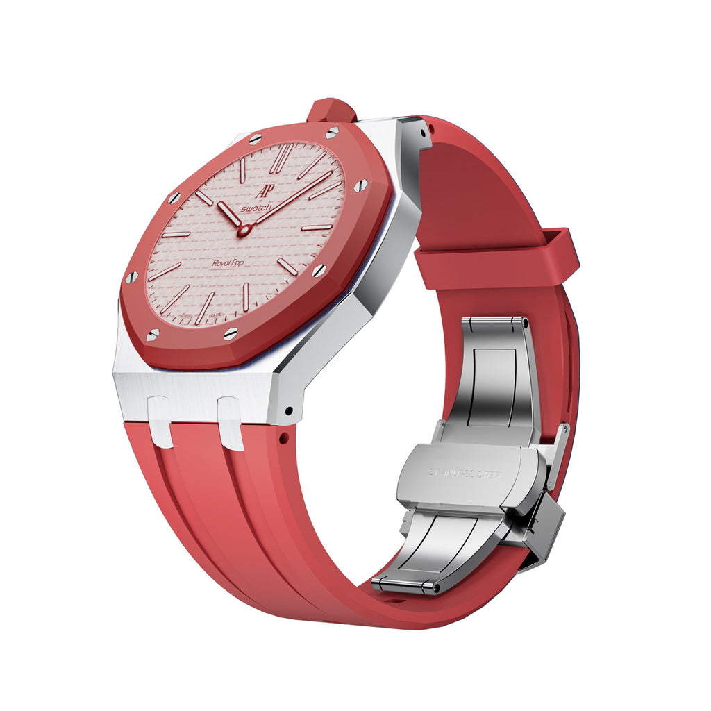 Suitable for Swatch Royal Pop AP metal case and silicone strap