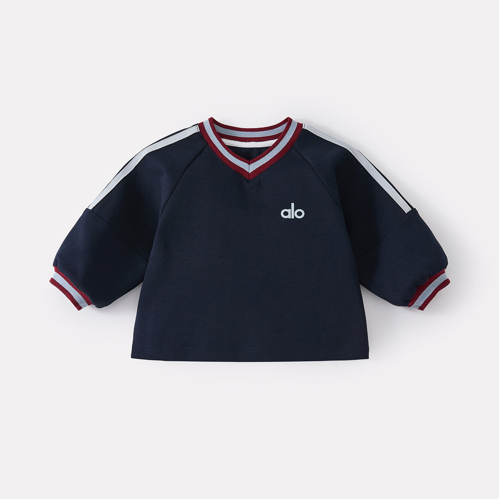 Toddler Ribbon Sport Suit for Boys, Letter Print Top with Casual Pants