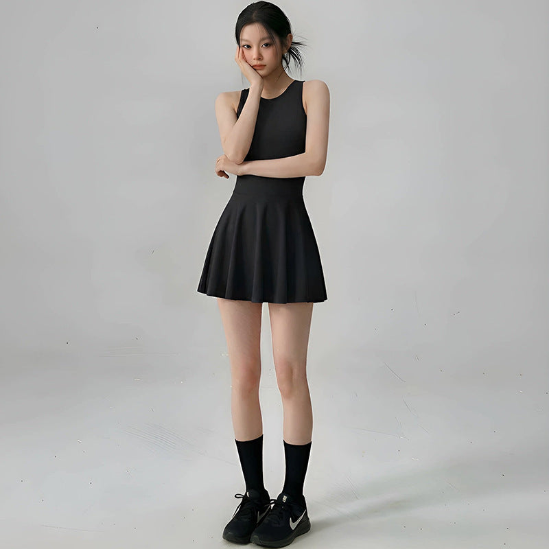 Professional Simple Sport Skirt High Elasticity Shaping Slim Fit Sport Shorts Tennis Skirt Girl Style