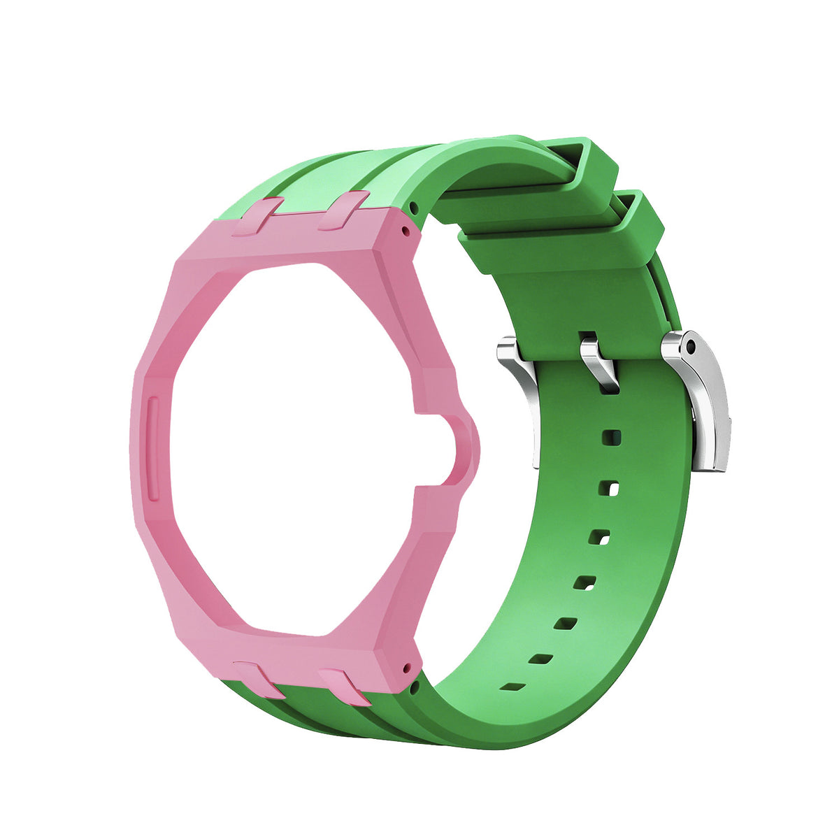 Swatch x AP Co branded Oak Bioceramic Modified Case Silicone Strap