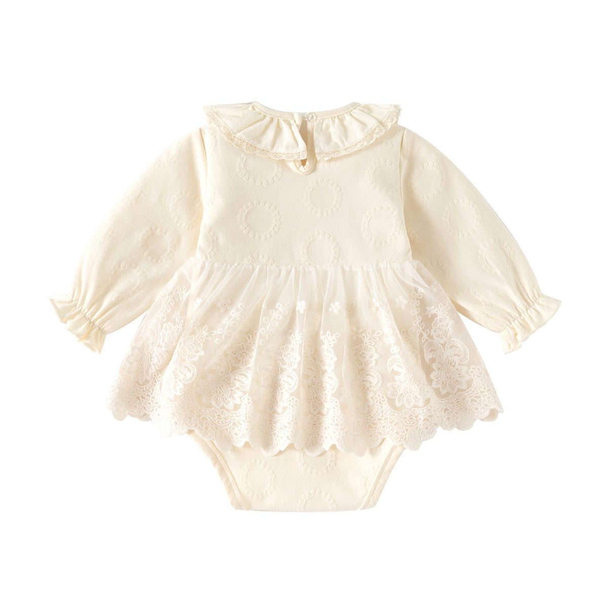 Cute Lace Ruffled Collar Baby Girl Romper Dress