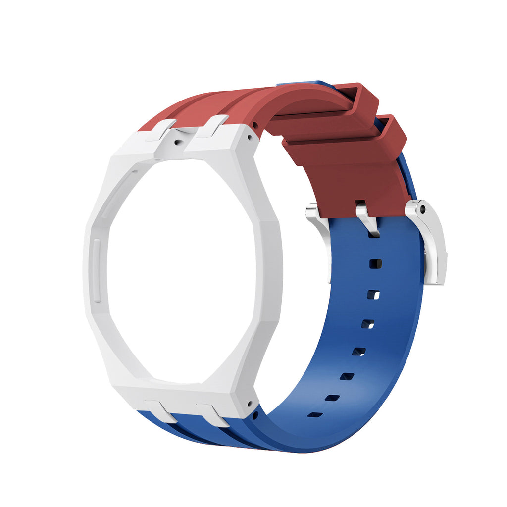 Swatch x AP Co branded Oak Bioceramic Modified Case Silicone Strap