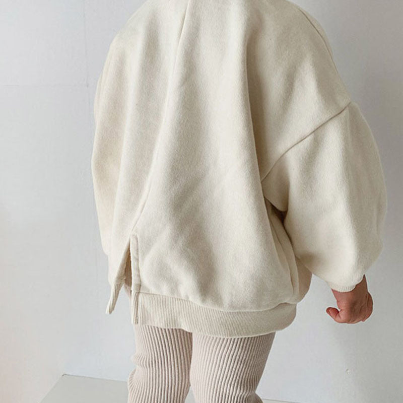 Cute cake printed fleece casual hoodie