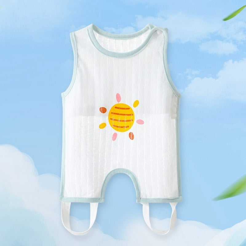 Baby Breathable Muslin Half-Back Legged Belly Warmer for Newborns