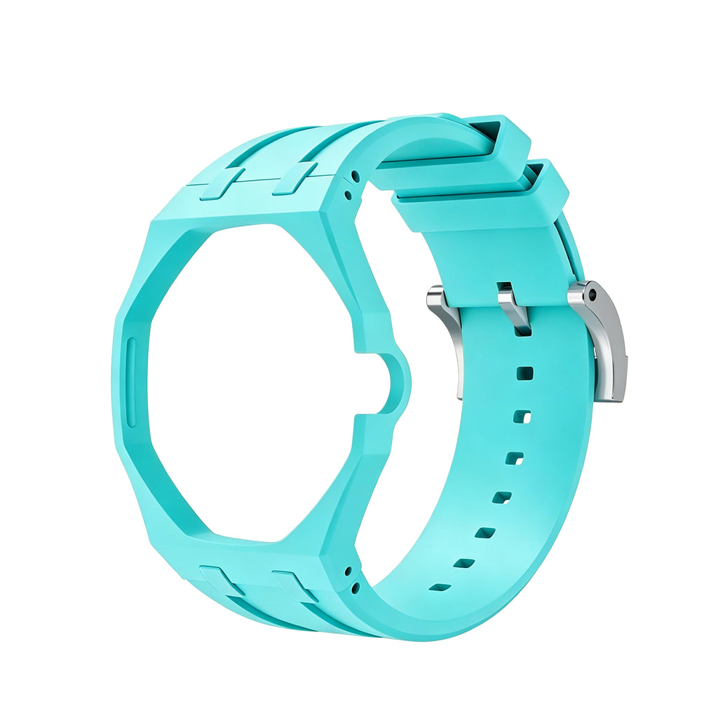Swatch x AP Co branded Oak Bioceramic Modified Case Silicone Strap