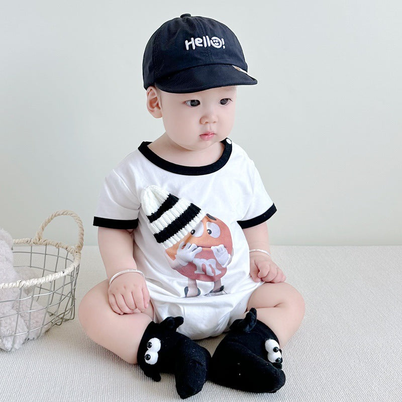 Cute Baby Short Sleeve Romper Infant Bodysuit Newborn Child Onesie Lightweight Outing Crawler