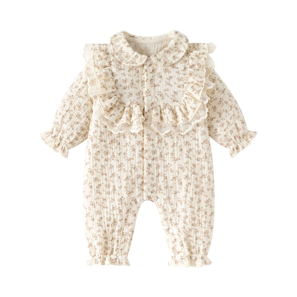 Baby Romper for Girls, Long Legs Infant Clothes, Sweet Style Long Bodysuit