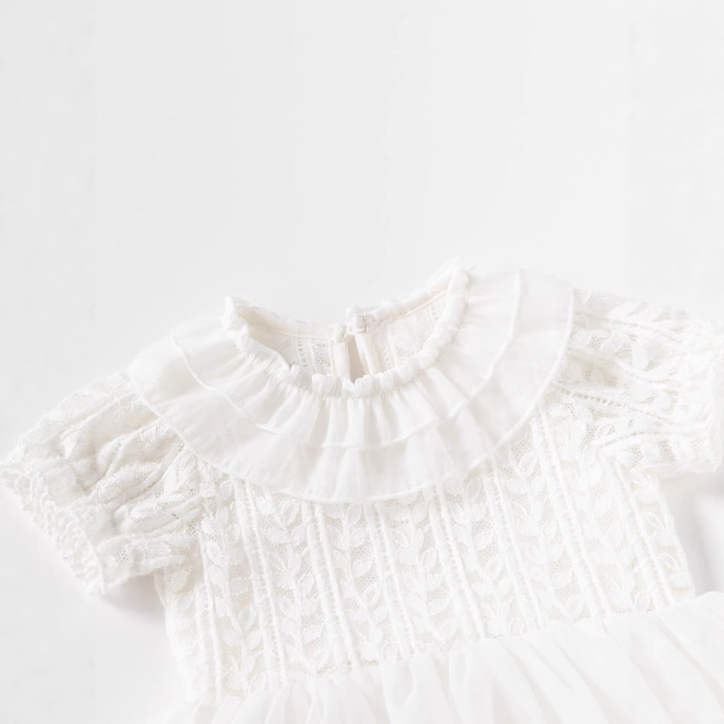 Children's Lace Tulle Dress Birthday Princess Dress First Birthday Baby Romper Sweet