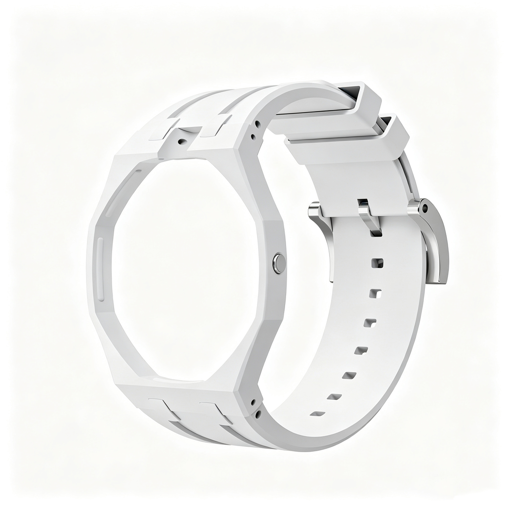 Swatch x AP Co branded Oak Bioceramic Modified Case Silicone Strap