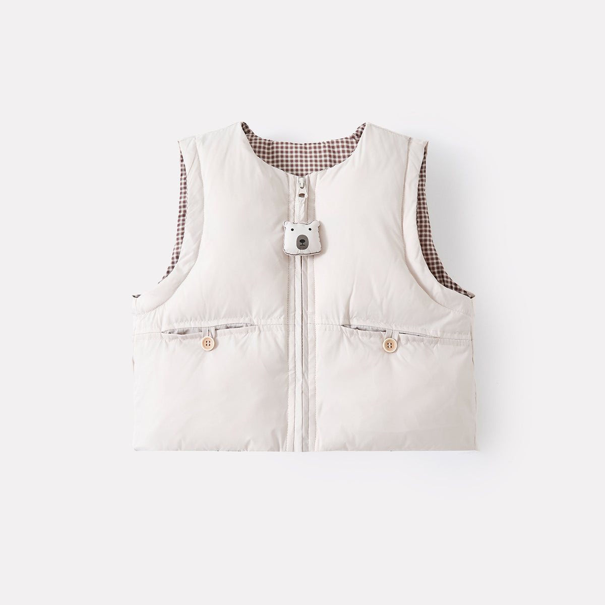 Bear Cotton Vest Set, Baby Quilted Fleece Thickened