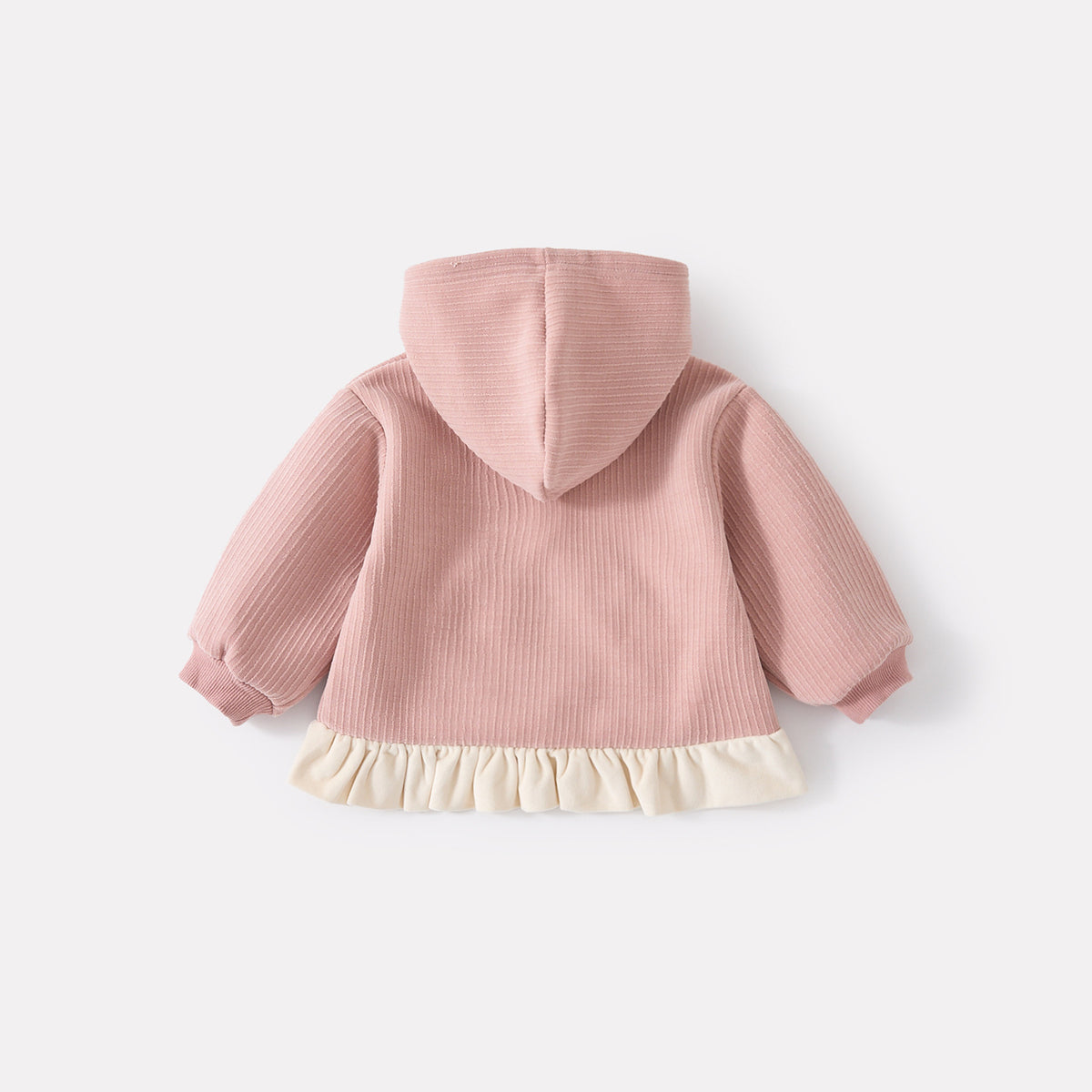Hooded Sweatshirt and Pants Set for Baby Girls, Fleece Lined, Two-Piece Outfit