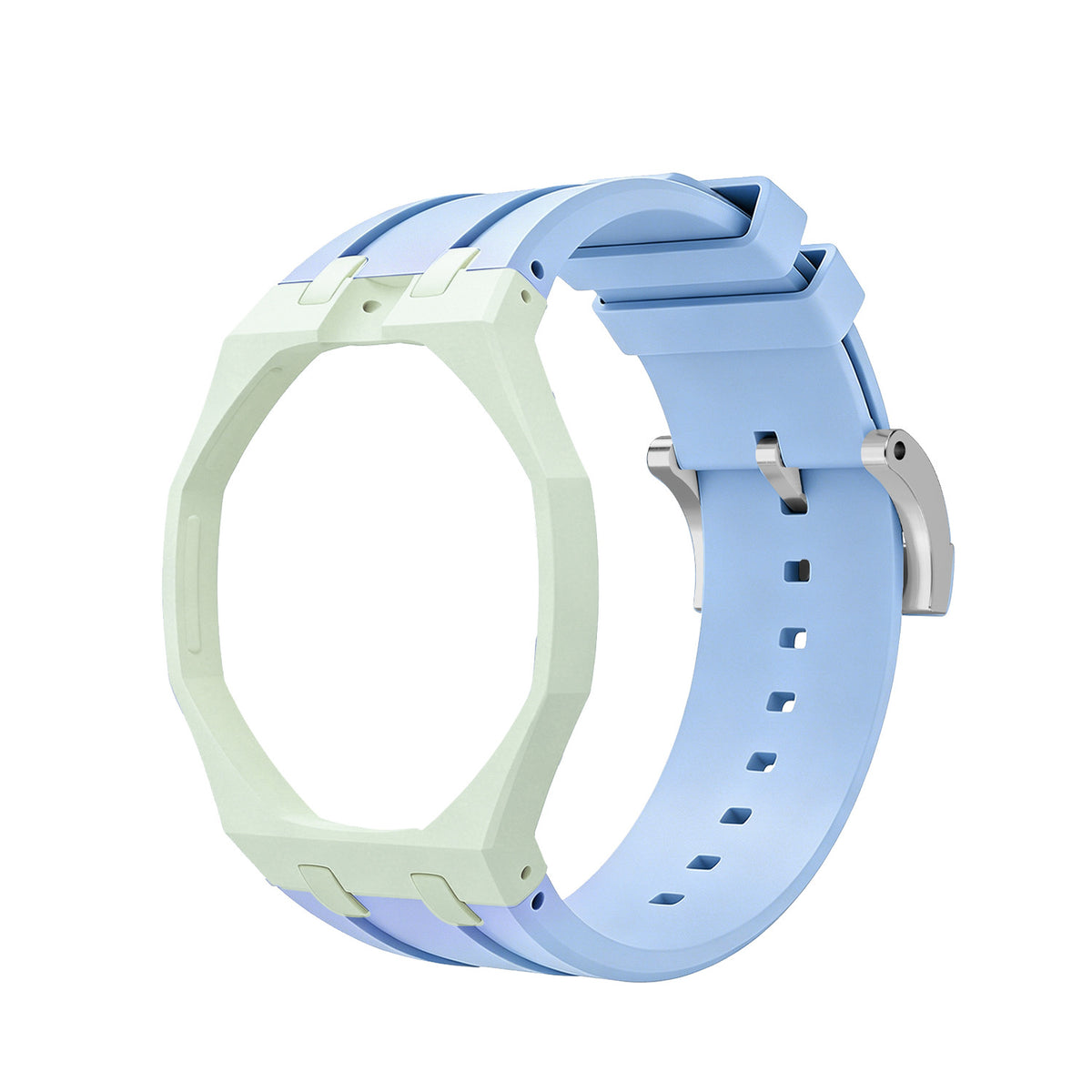Swatch x AP Co branded Oak Bioceramic Modified Case Silicone Strap