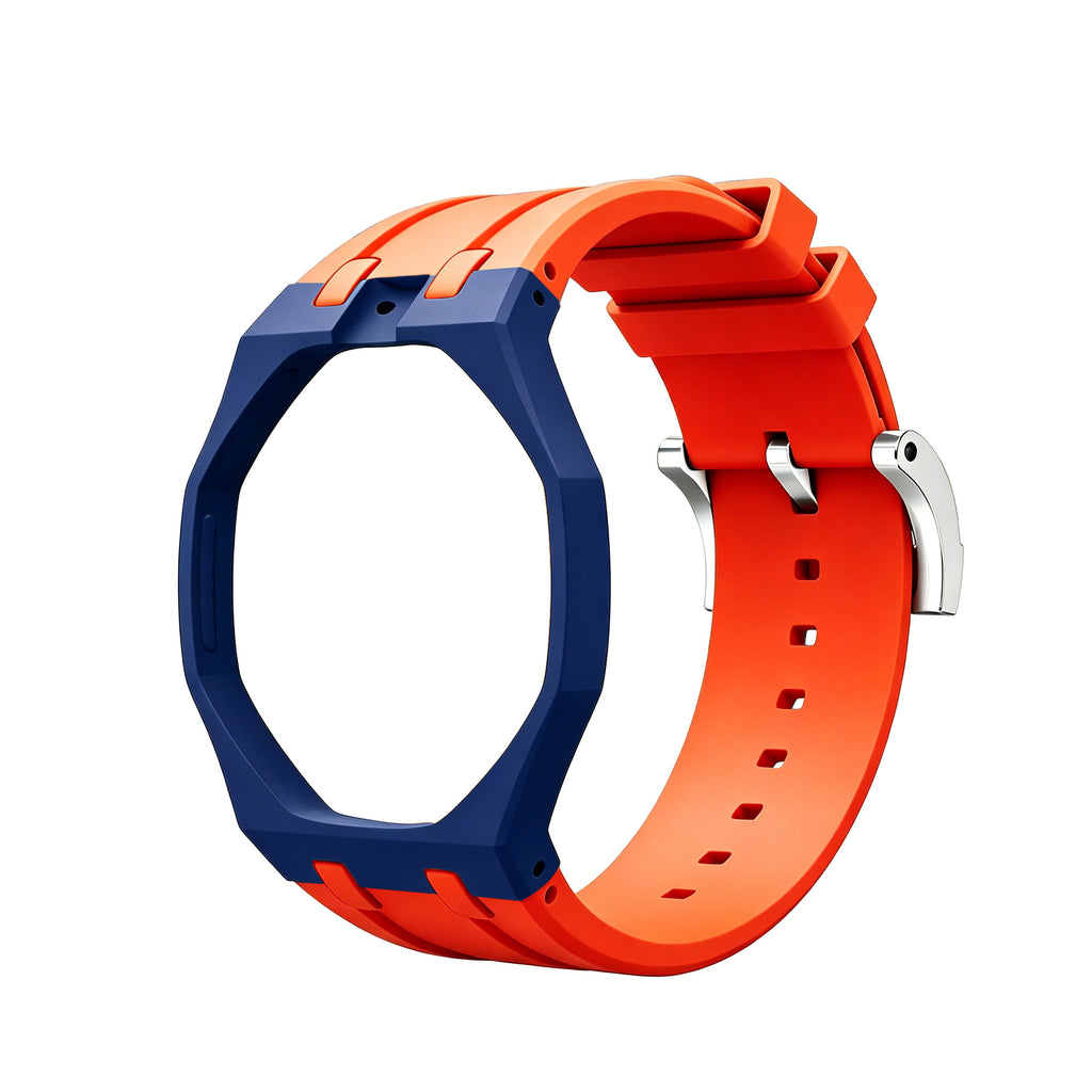 Swatch x AP Co branded Oak Bioceramic Modified Case Silicone Strap