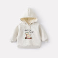 Cotton-filled Vest Set for Toddlers Warm Fleece-lined Hoodie