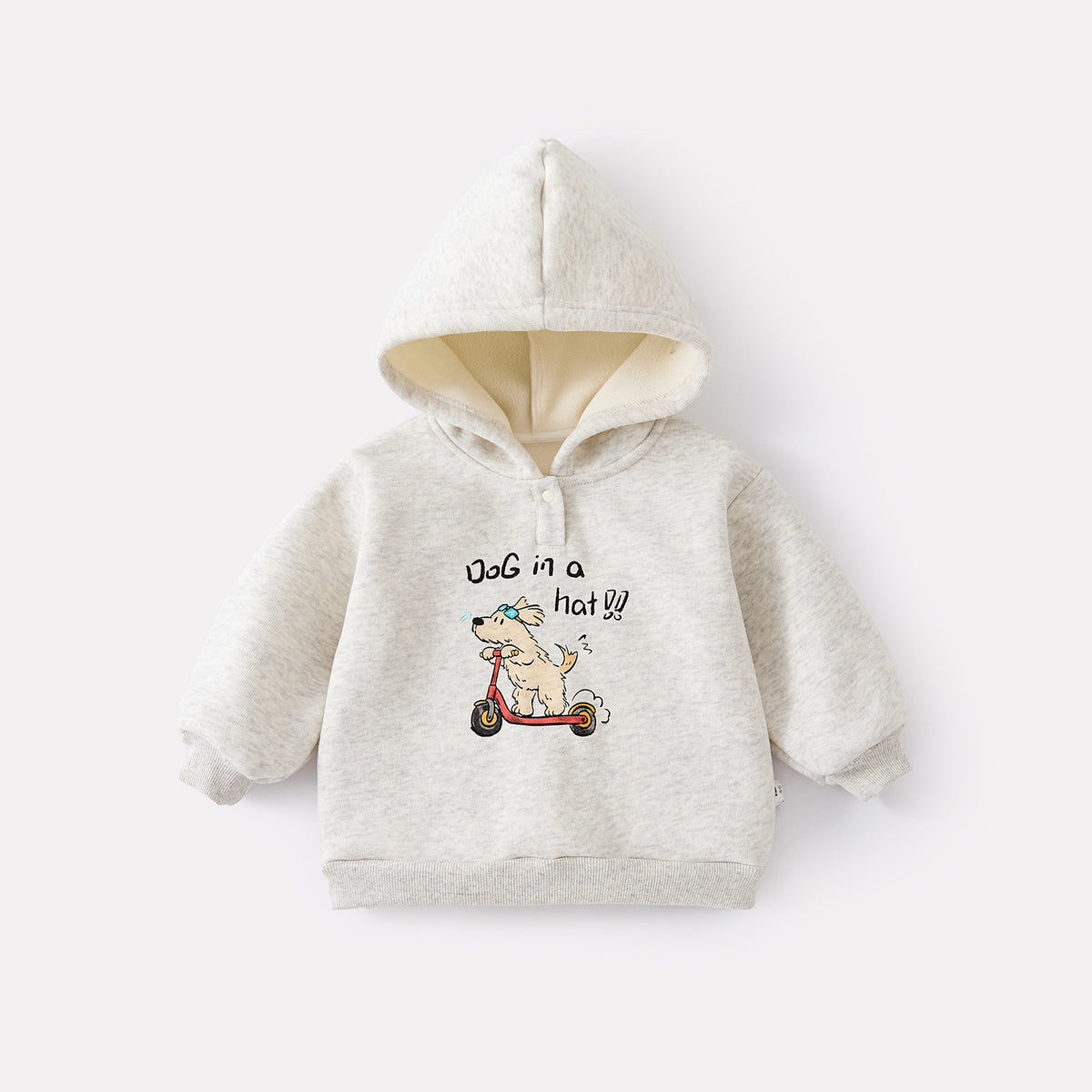 Cotton-filled Vest Set for Toddlers Warm Fleece-lined Hoodie