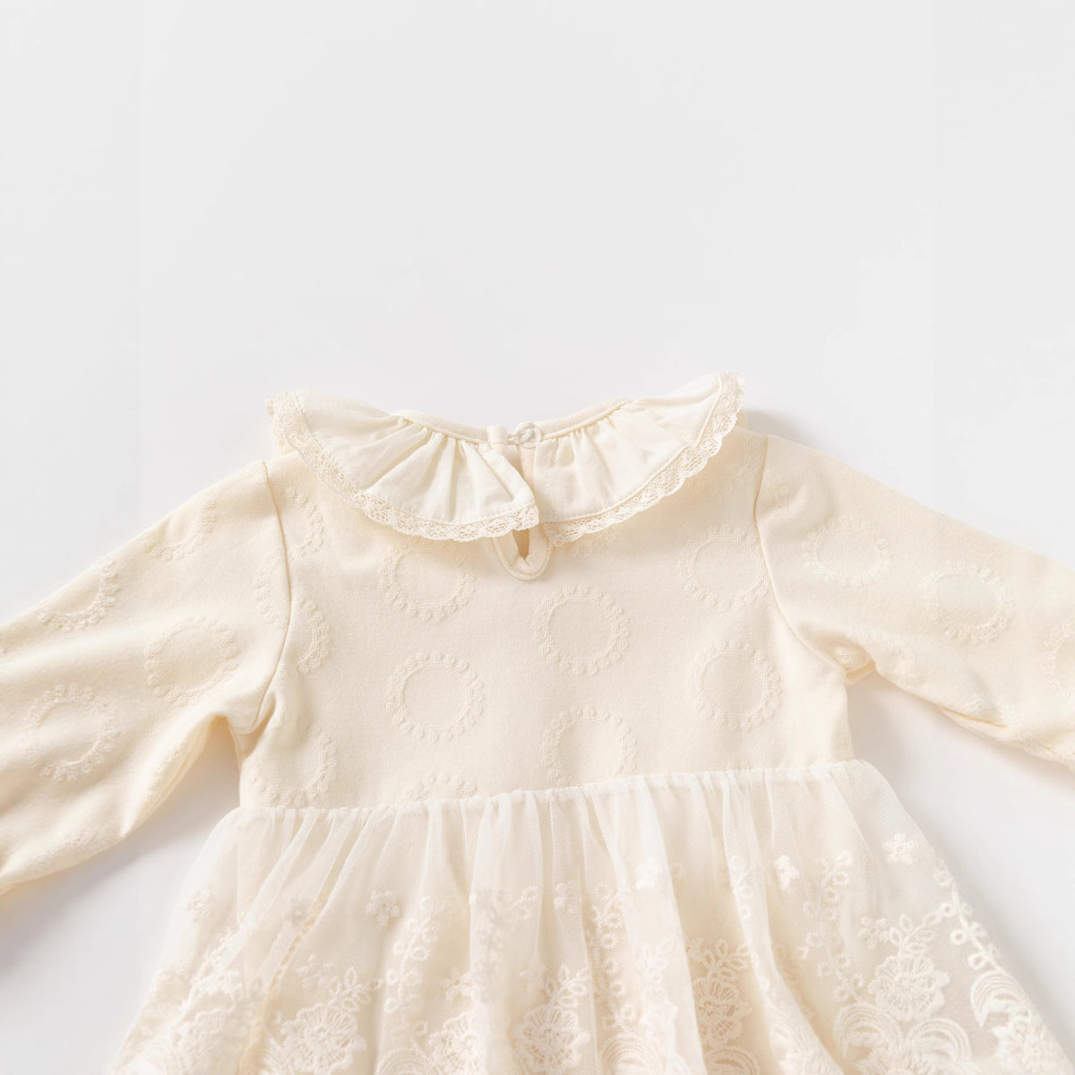 Cute Lace Ruffled Collar Baby Girl Romper Dress