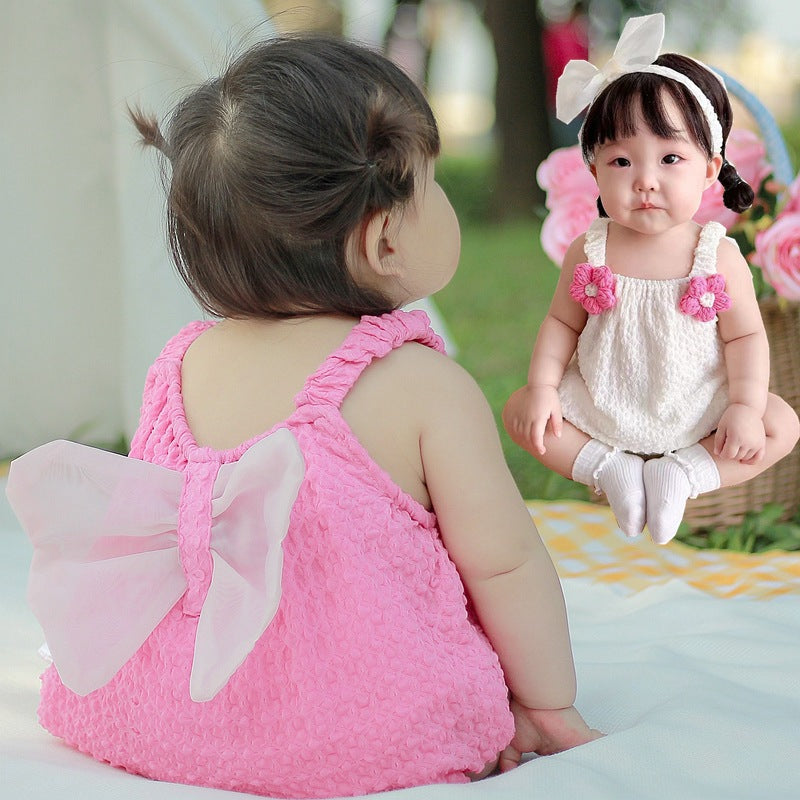 Romper Princess Style Baby Girl Triangular Bodysuit Newborn Child Sleeveless