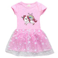 Girl's dress cotton unicorn