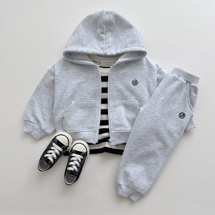 Hoodie zipper cardigan hooded pants two-piece set