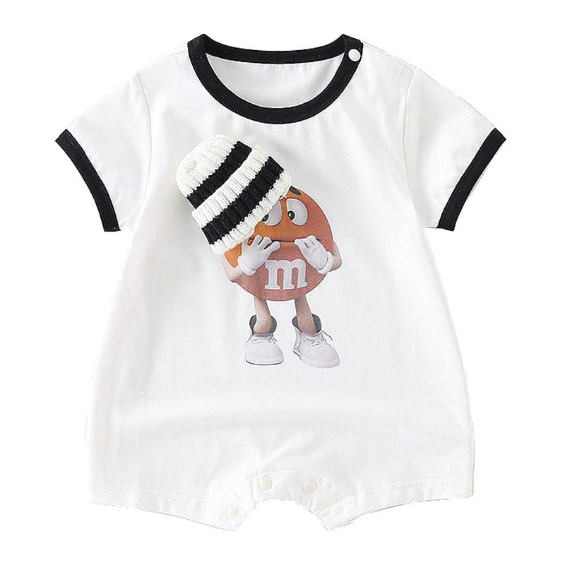 Cute Baby Short Sleeve Romper Infant Bodysuit Newborn Child Onesie Lightweight Outing Crawler