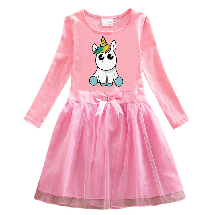Children's cartoon cotton dress