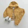 Hoodie zipper cardigan hooded pants two-piece set