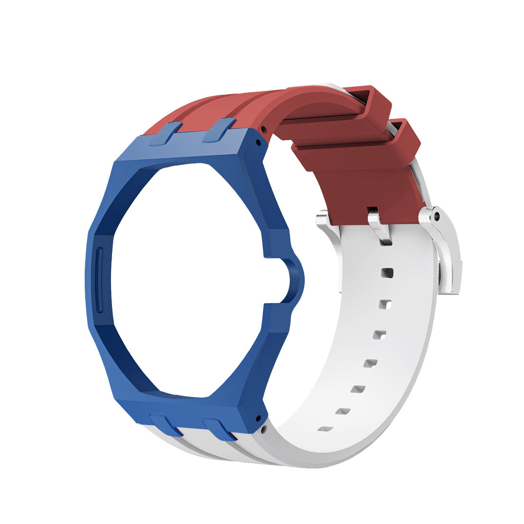 Swatch x AP Co branded Oak Bioceramic Modified Case Silicone Strap