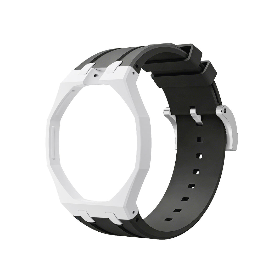 Swatch x AP Co branded Oak Bioceramic Modified Case Silicone Strap