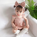 Cute Baby Triangular Romper for Girls, Newborn Princess Sleeveless Crawling Suit
