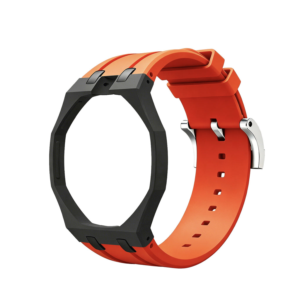 Swatch x AP Co branded Oak Bioceramic Modified Case Silicone Strap