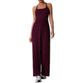 Strapless Backless Hollow-Out Yoga Bodysuit with Padded, Slimming and Body-Hiding Design for Sport and Casual Wear, Wide-Leg Bodysuit