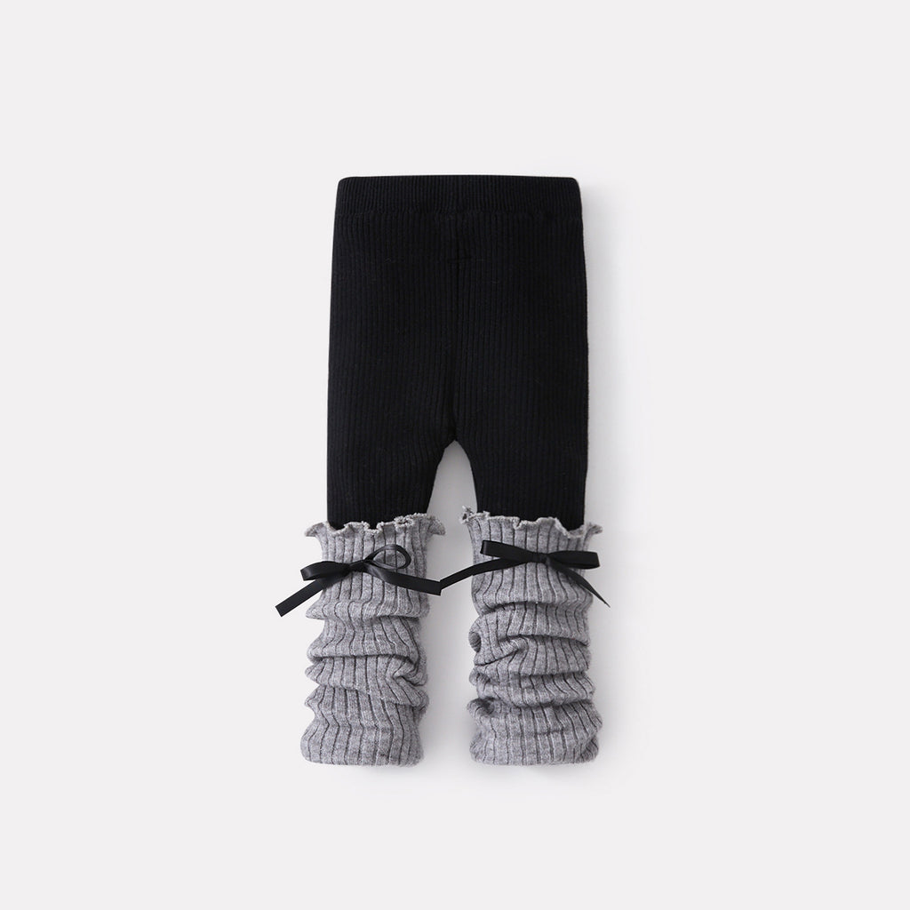 Thickened Fleece-Lined Knitted Pants, Stylish and Versatile Stackable Socks Pants